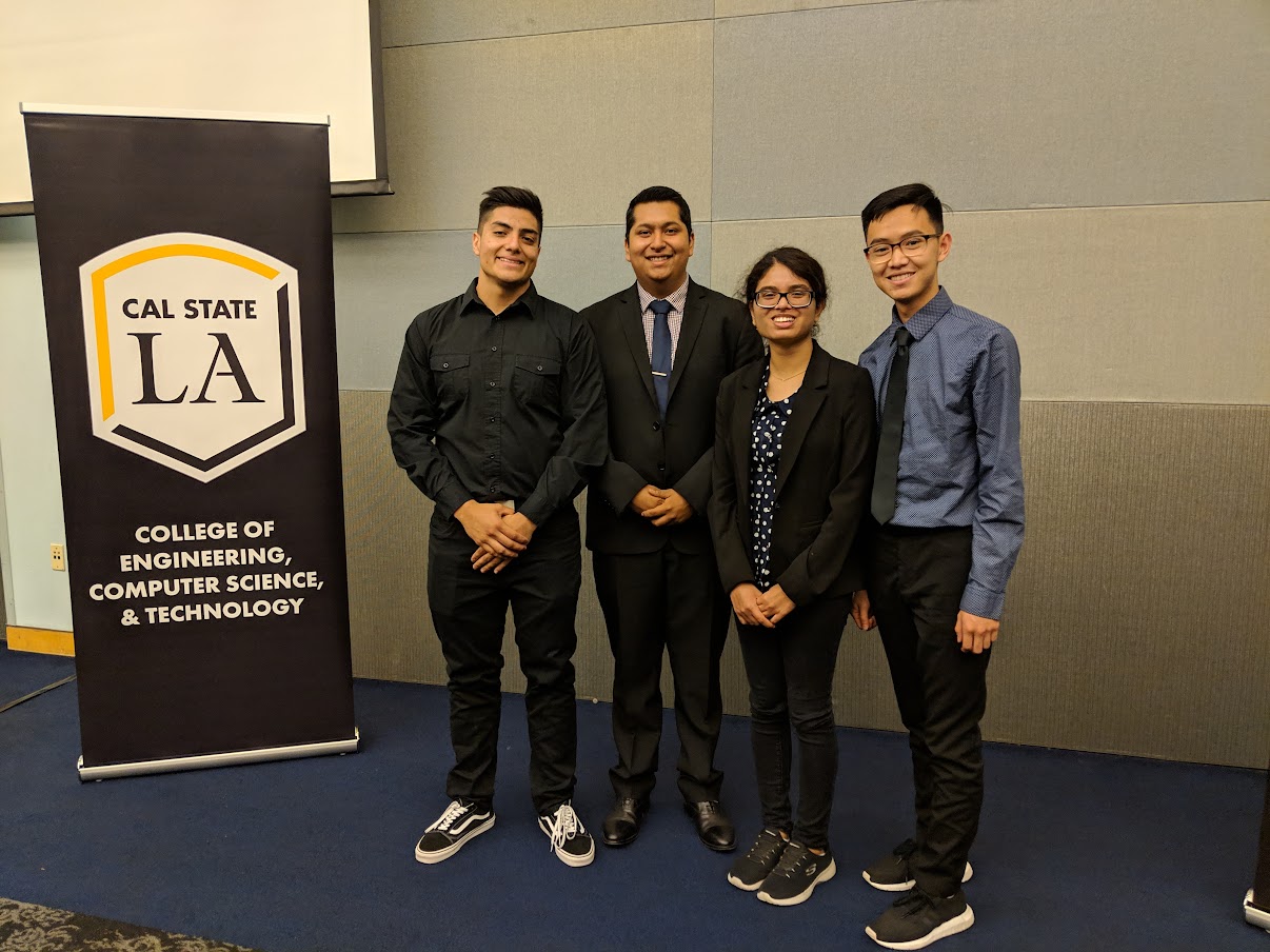 Larry Gutierrez, Juan Avila, Tabassuma Torosa, and Maung Thu in business attire