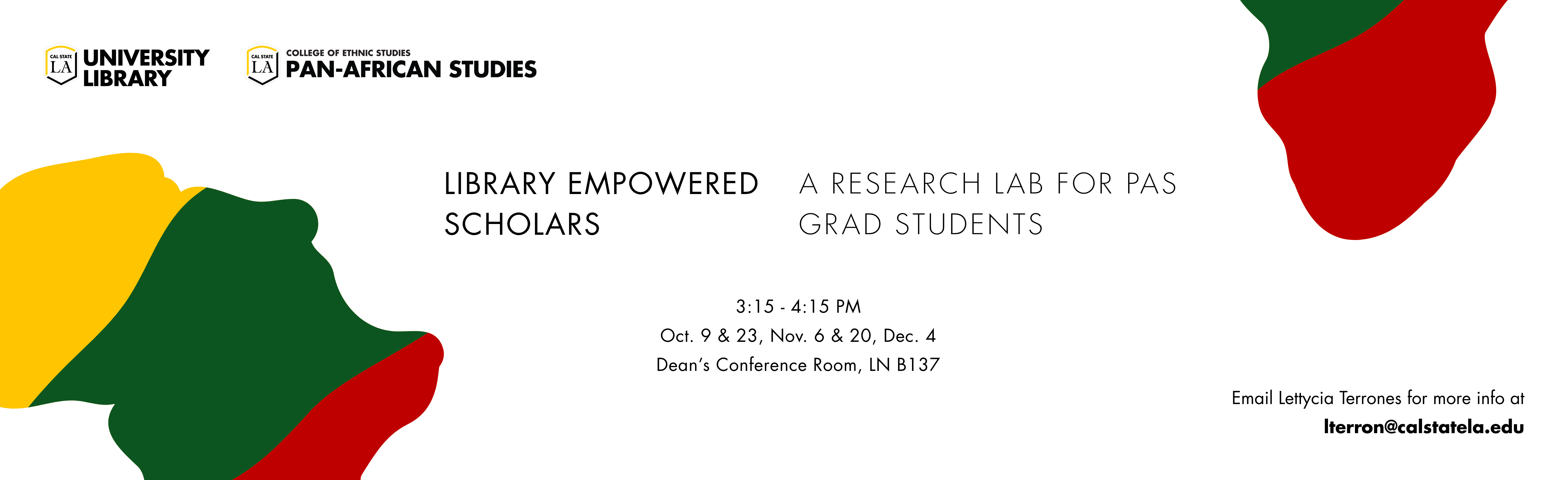 Library Empowered Scholars and Pan African Studies Grad Cohort