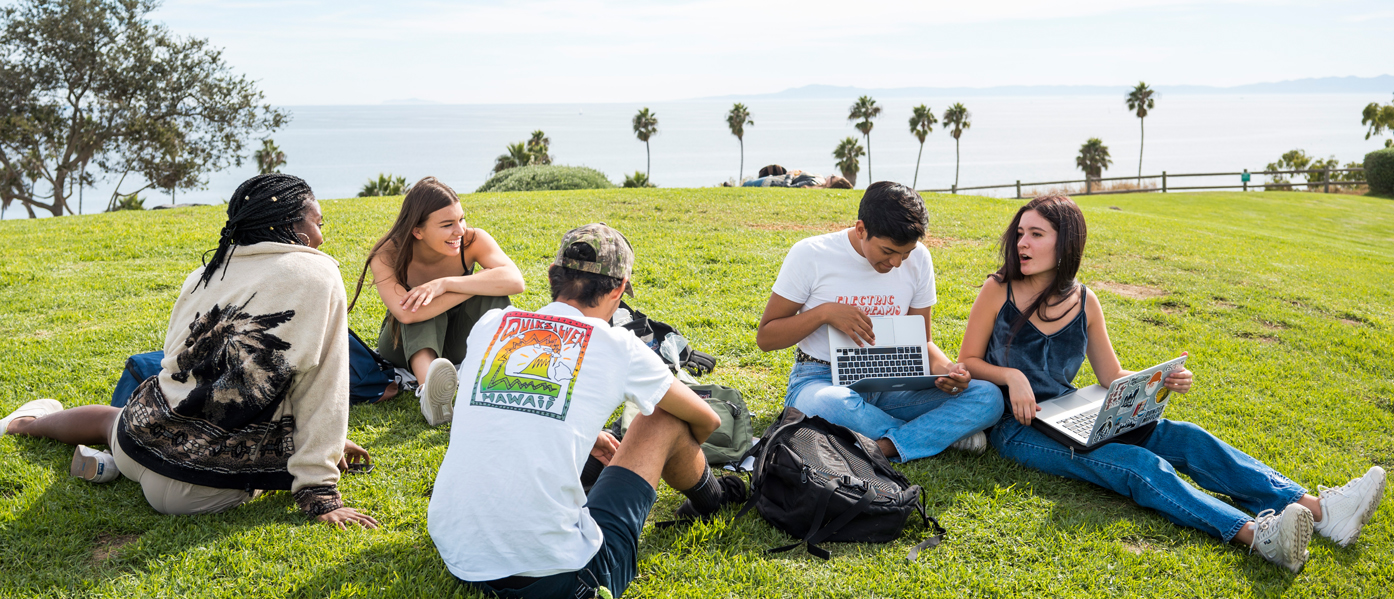 Students on lawn