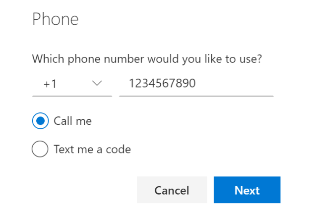 Adding Phone Number