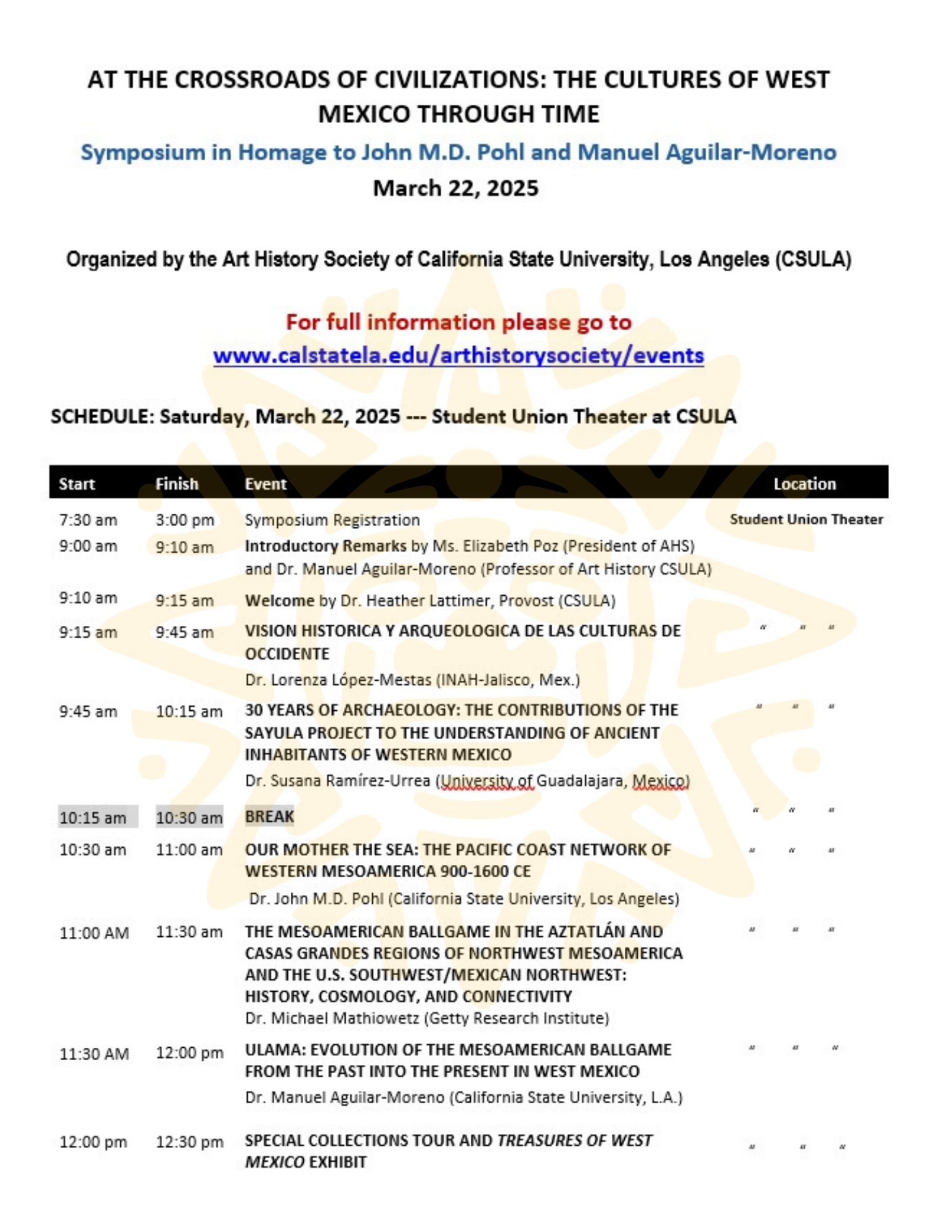 Art History Society: Symposium Poster 2025