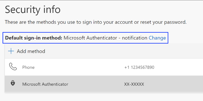 Changing Default Sign-In