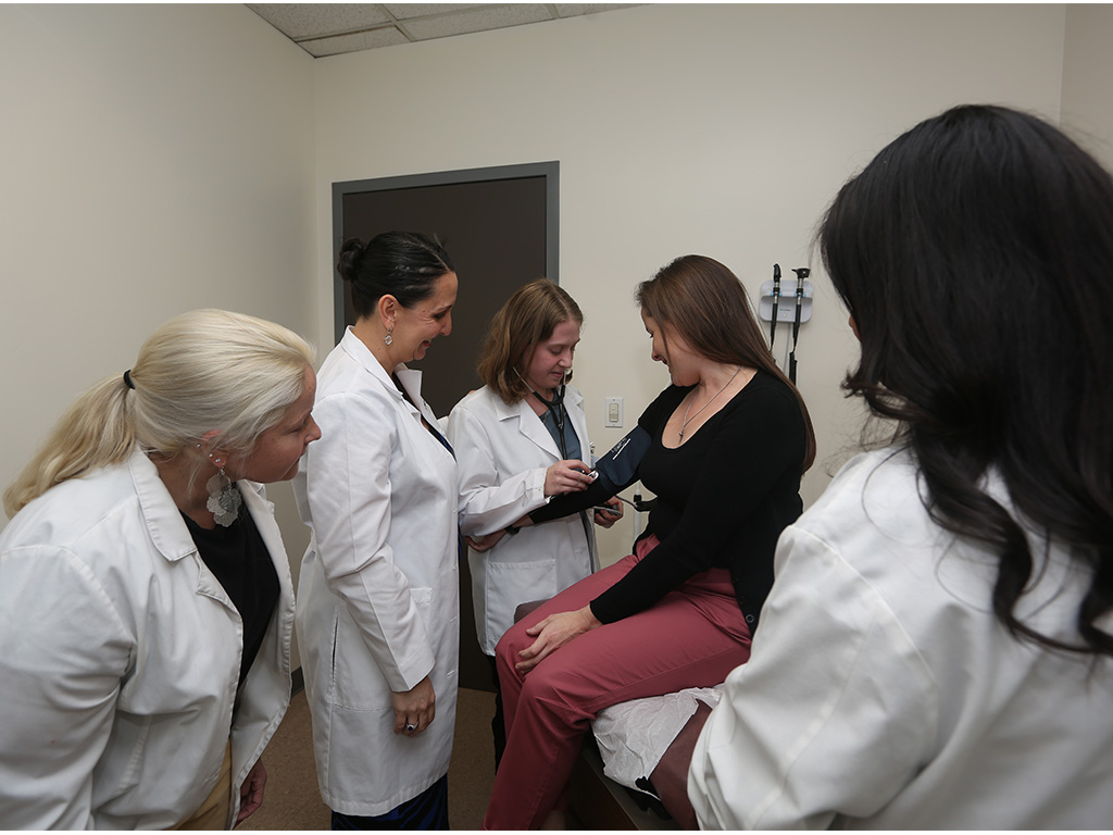 Students in a nursing class