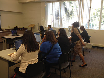 helping during  a CETL training